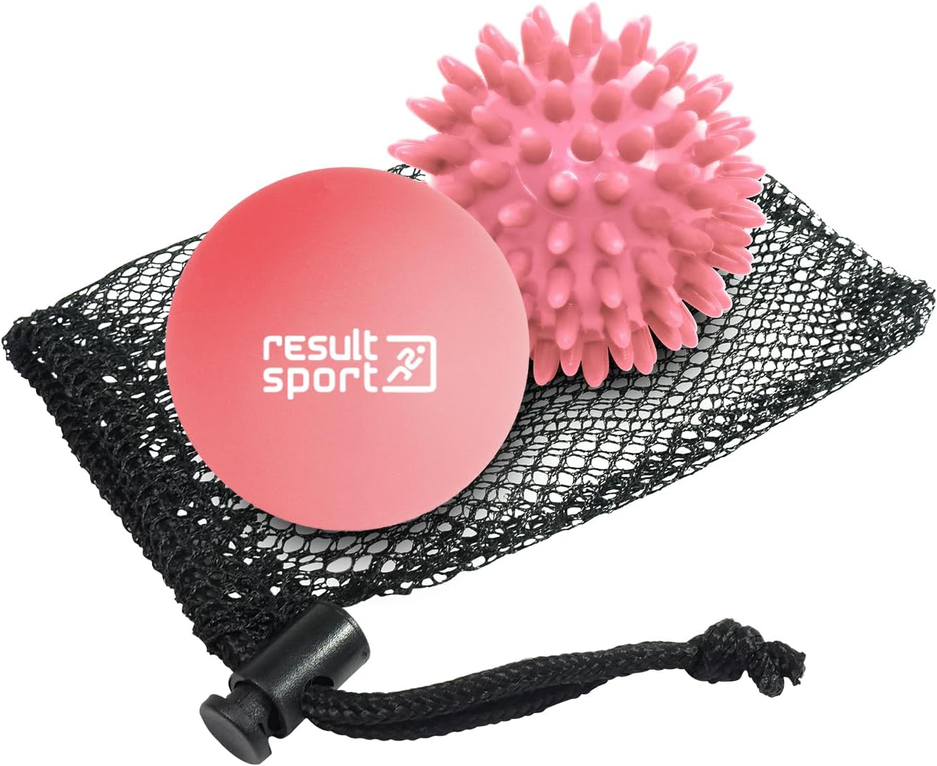 ResultSport Lacrosse & Spike Massage Ball Set with Storage Bag, Plantar