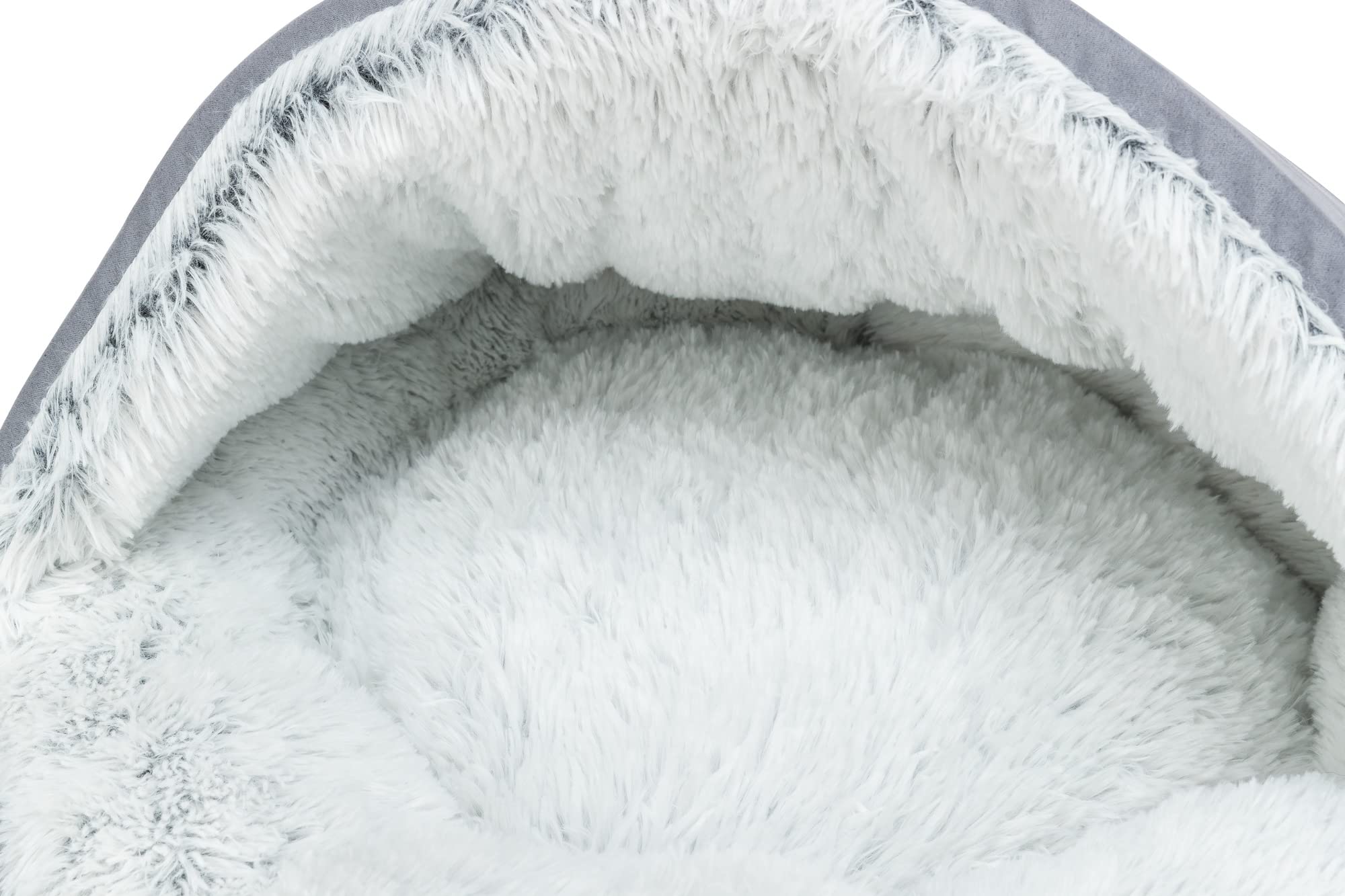 TRIXIE Letto particolarmente morbido e antiscivolo per cani Harvey, rotondo, Ø 70 cm, colore grigio/bianco e nero – 38037