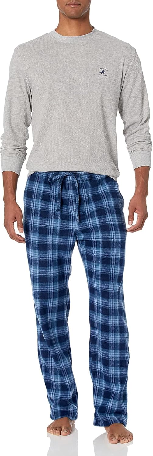 Beverly Hills Polo Club mens Beverly Hills Polo Polar Fleece Set W/Thermal Top