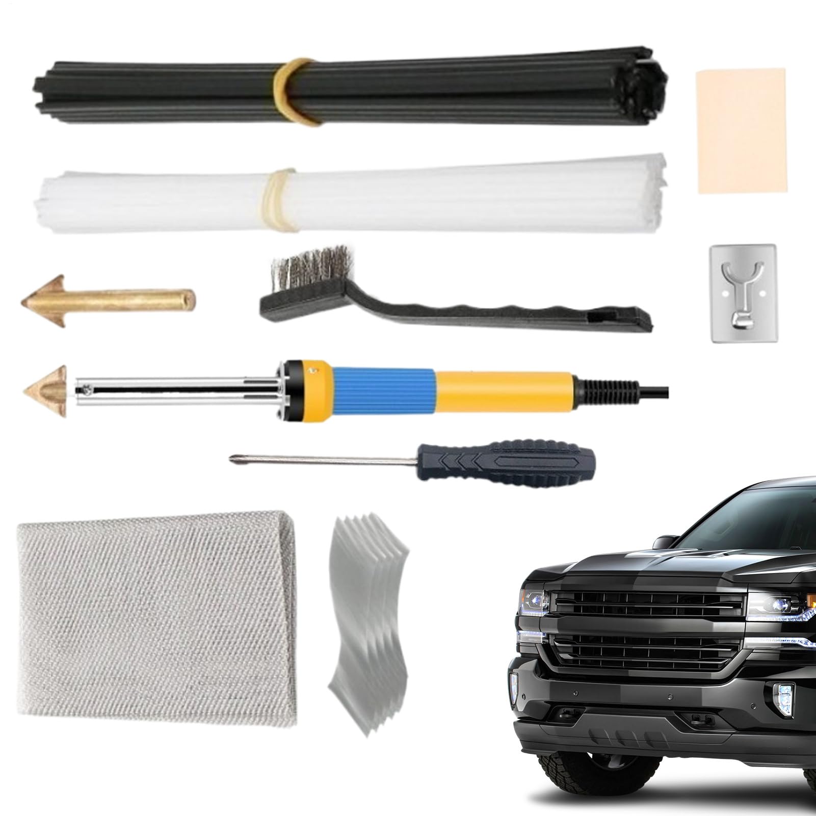 Kit de soldadura y cautín portátil para arreglar el coche en el garaje de casa