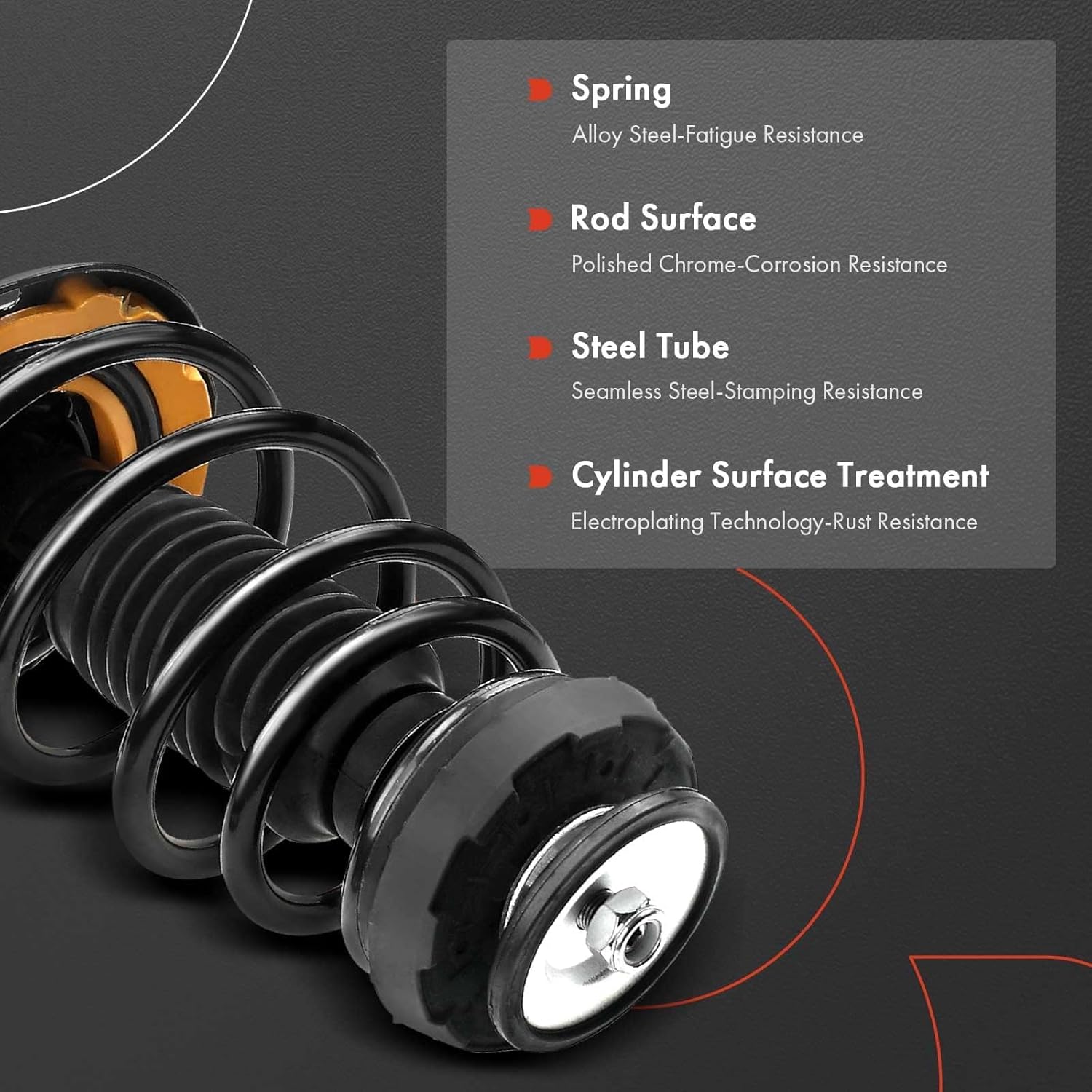 A-Premium Front Shock Absorber Strut & Coil Spring Assembly Compatible with Toyota RAV4 2006 2007 2008 L4 2.4L, RAV4 2009 2010 2011 2012 L4 2.5L