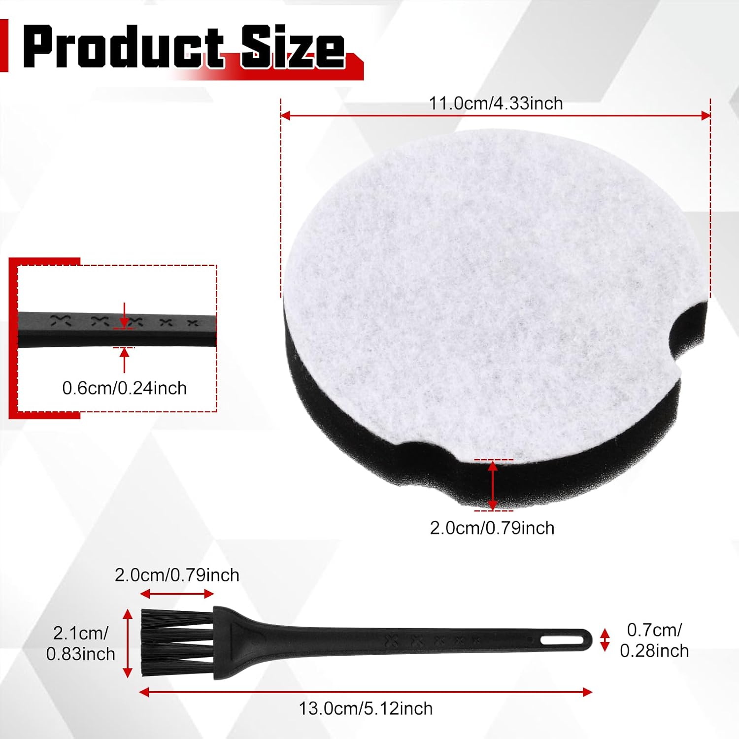 6-Pack Compact Filter,Replacement for the Bissell QW12T-201 vacuum cleaner, Compatible with original parts numbers 1604896 and 160-4896 Compact Lightweight Upright Filter image 2