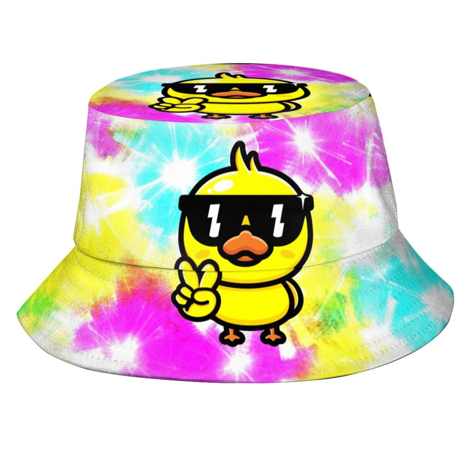Funny Duck Bucket Hat Fisherman Hat Beach Travel Sun Hat Outdoor Cap for Unisex Men Women