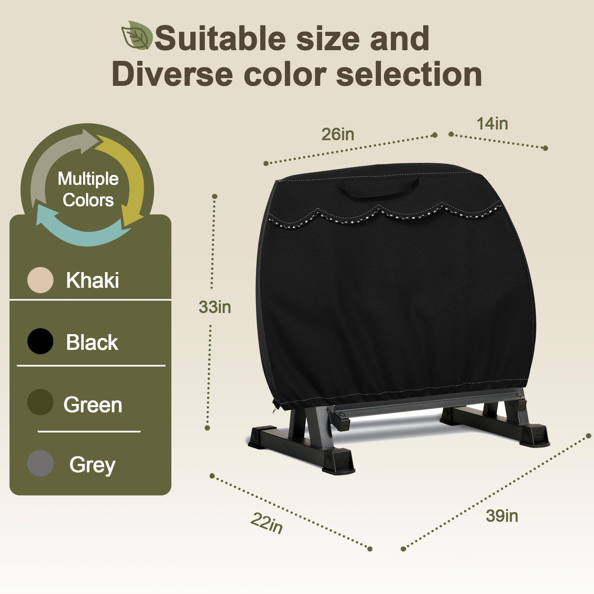 YUYAKACover Dumbbell Rack Cover, A-Frame Dumbbell Rack, Designed for Home Gym Dumbbell Set - Waterproof & Dustproof (Black)