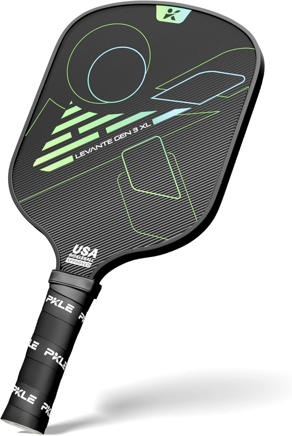 Levante Gen 3 – Pickleball Paddles with EVA Stability Layer, T700 Carbon Fiber CFS Face, Thermoformed Unibody Frame & PP Honeycomb Core for Control, Spin & Balanced Performance