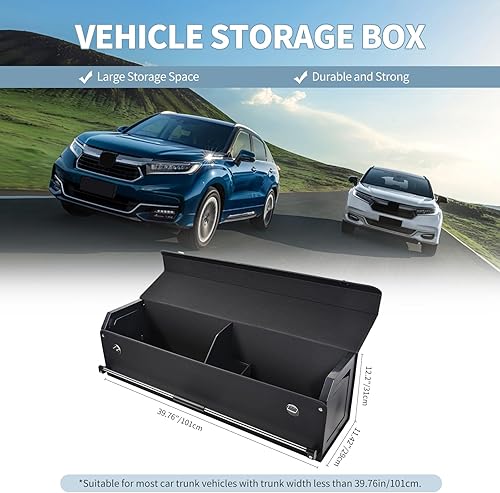 Miniatura 3 de Organizador de maletero de automóvil para Honda CR-V 2017-2022, contenedor de almacenamiento plegable y resistente con tapa y asa, almacenamiento