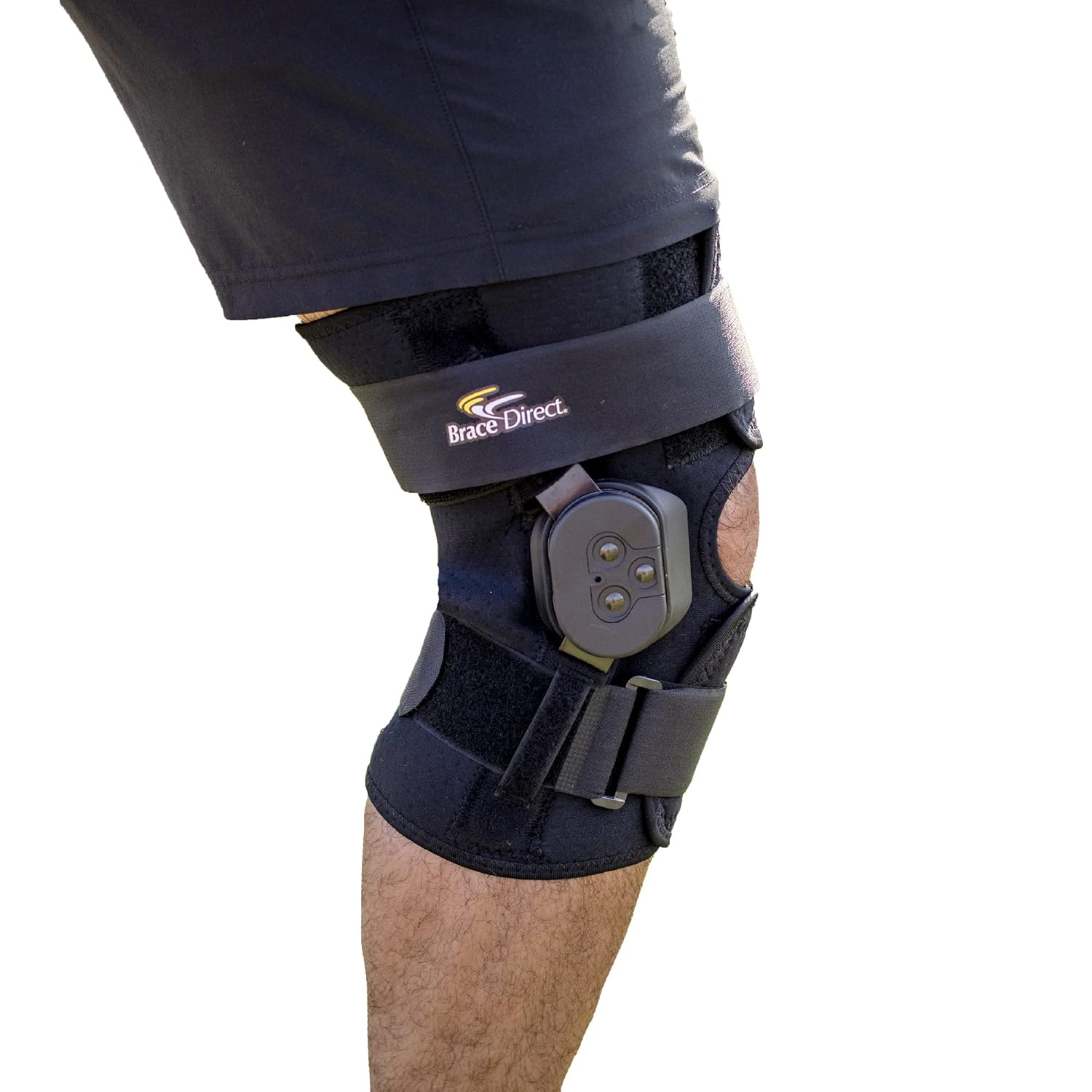 Buy External Deluxe Hinged Knee Brace for Knee Pain Adjustable Compression Wrap & Open Patella