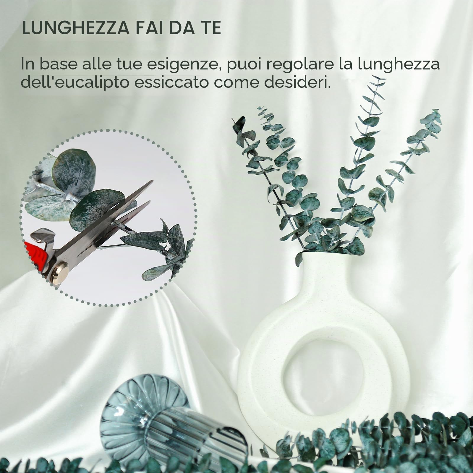 Eucalipto essiccato, 15 pezzi, fiori secchi naturali, eucalipto, fiori secchi per sempre, decorazione per il matrimonio perfetto, composizioni floreali, YJL15