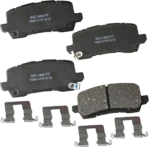 Miniatura 122 de Bendix Pastillas de freno traseras de cerámica Premium SBC1100 para Nissan Frontier 2024-2005, Xterra 2015-2005, Suzuki Equator 2012-2009
