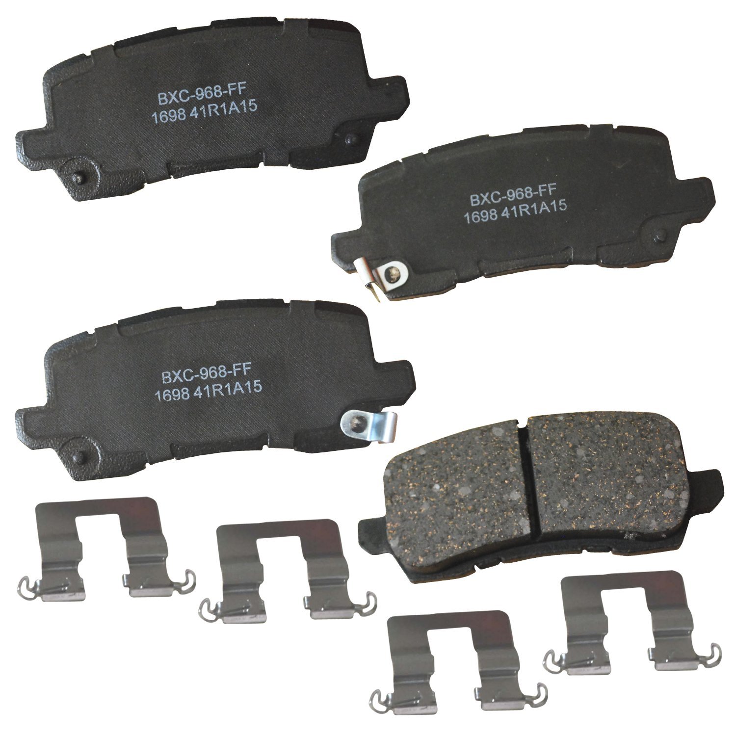 Bendix Premium SBC1698 Ceramic Rear Brake Pads for Acura MDX 2020-2017, RLX 2020-2014, TLX 2021-2015, Honda Odyssey 2024-2018