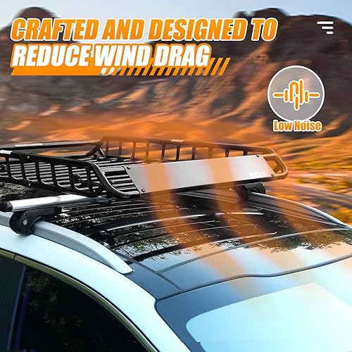 Miniatura 13 de MAXXHAUL 50506 - Portaequipajes universales de acero para uso pesado de 64 x 39 x 6 pulgadas, color negro