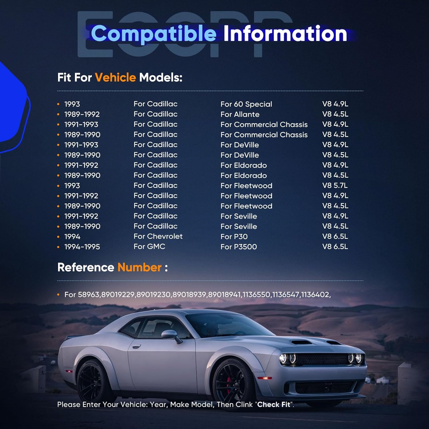 ECCPP A/C Compressor with Clutch 1989-1991 Fit for Cadillac Allante 4.5L 1994-1995 Fit for GMC P3500 6.5L AC Compressor