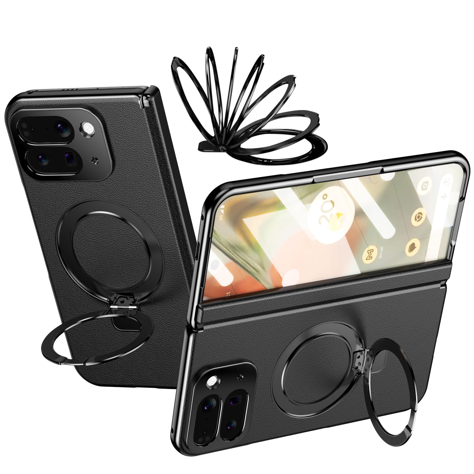 Coque pour Google Pixel 10 Pro Fold en finition noire avec protection de charnière - 8