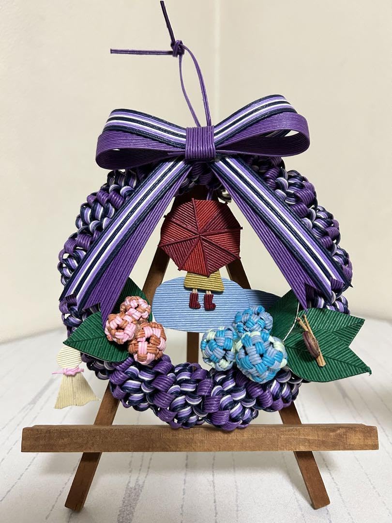 Amazon.co.jp: クラフトリース 季節 紫陽花リース 6月リース クラフト