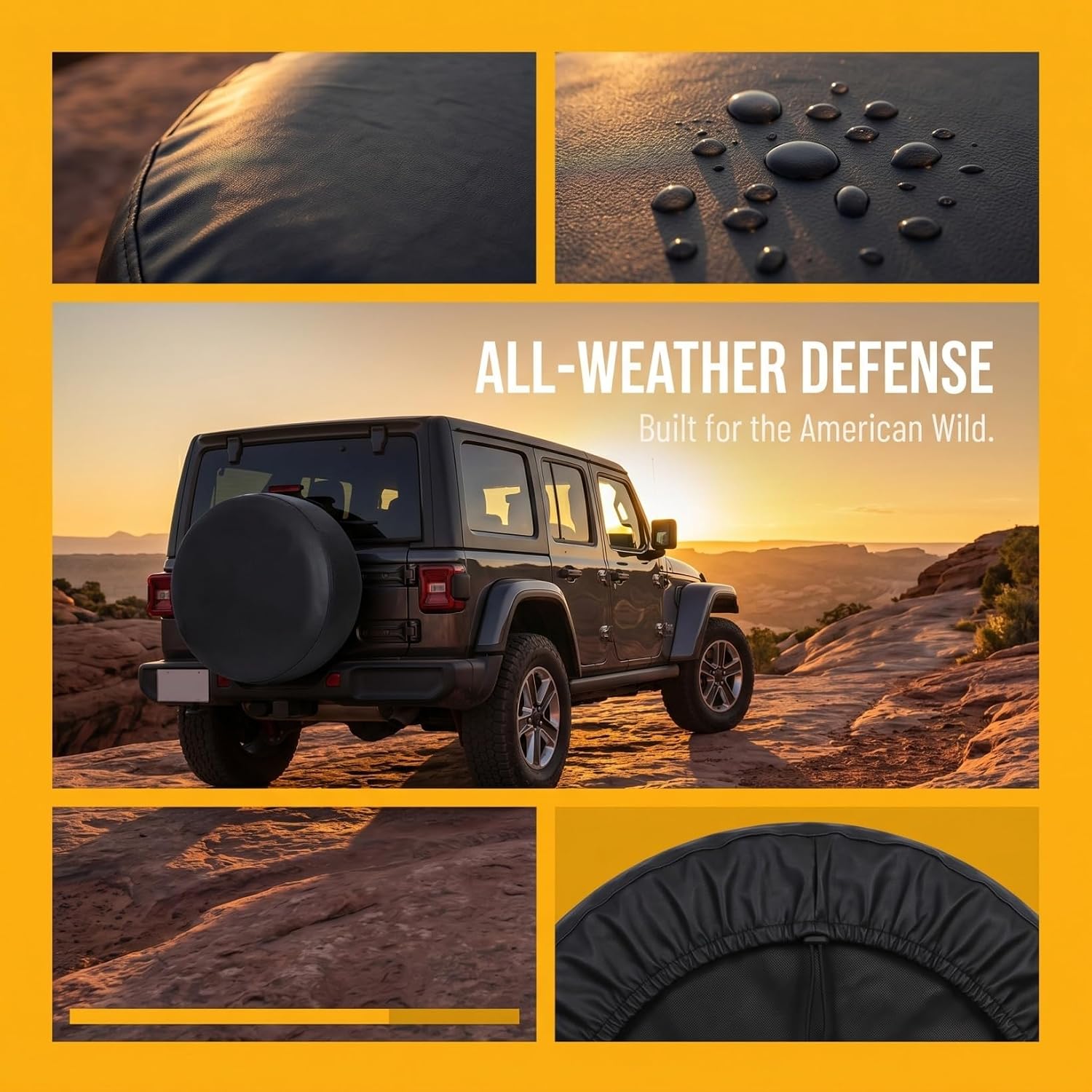 Outanaya PVC 13 Inch Spare Tire Cover for Rv Trailer Camper, Waterproof and UV Resistant Wheel Cover Protector, Universal Fit for Outdoor Vehicle Tires