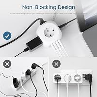 LENCENT 8az1-ben kocka elosztó 3 USB + Type-C porttal 2m vezetékkel - 2 m 4