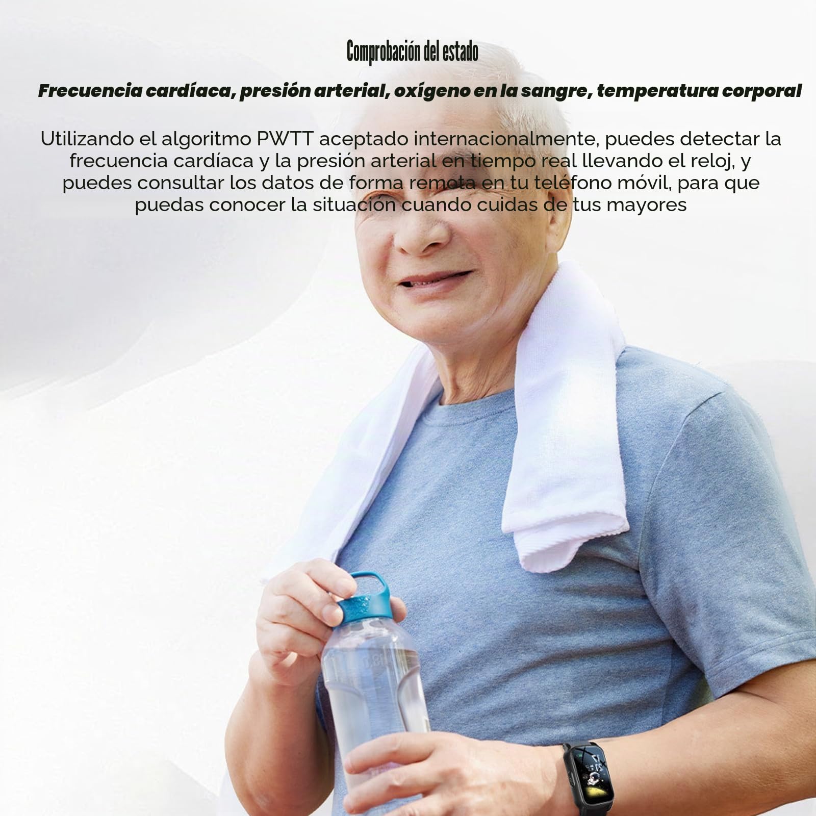 Pulsera SOS para Personas Mayores, Reloj localizador Personas Mayores GPS, Reloj Inteligente con detección de caídas, Pulsera de posicionamiento GPS,Red