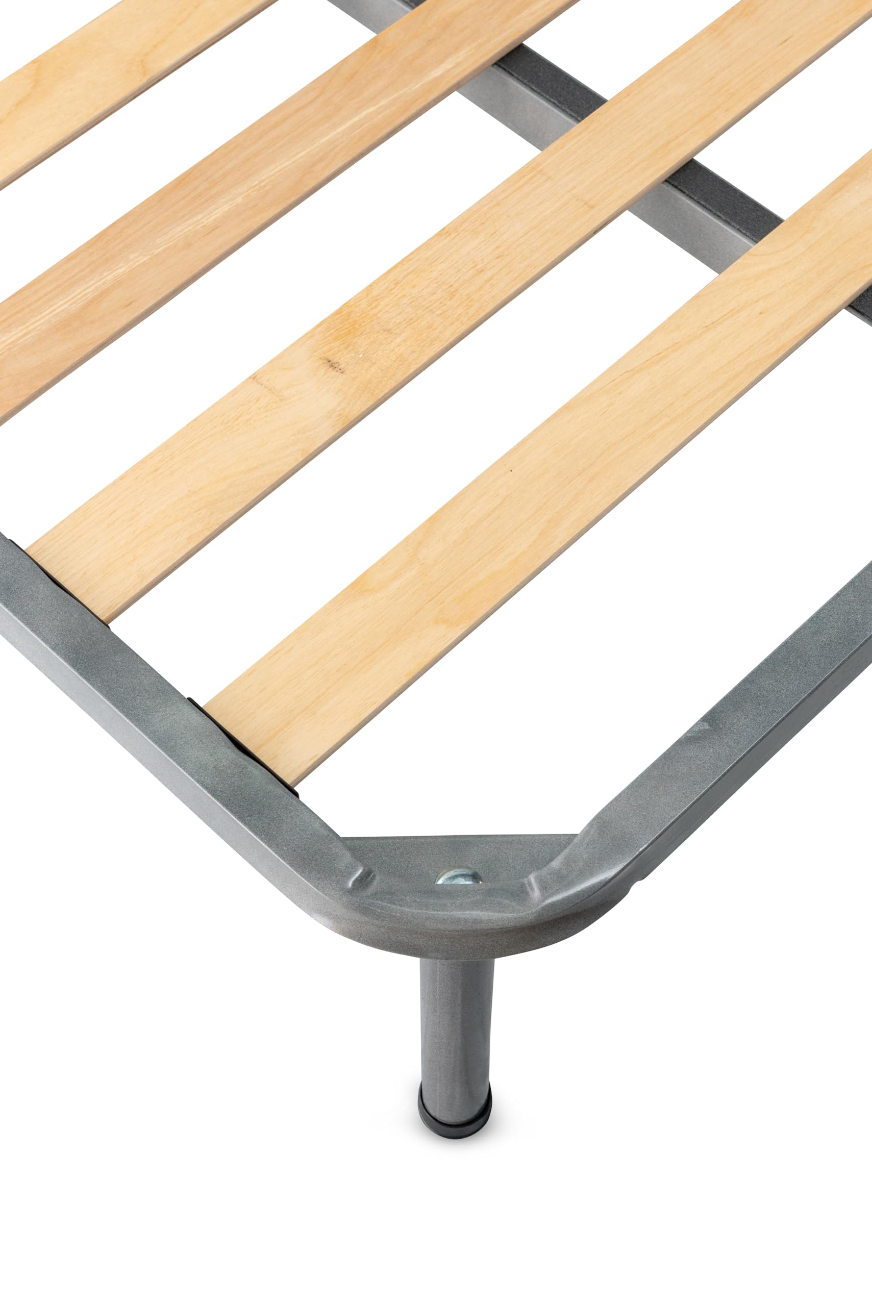 Rete 130x200 cm Ortopedica a Doghe Strette con Doppio Rinforzo centrale 4 Piedi In Ferro H30 cm