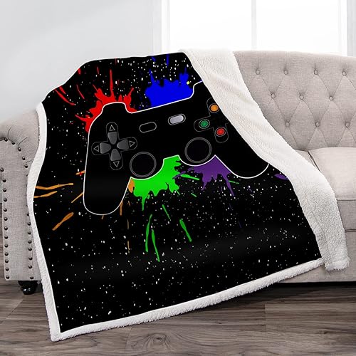 Jekeno Manta con estampado de consola de videojuegos, regalos para los amantes de los videojuegos, hombres, niños, niñas, hija, hijo, regalo de