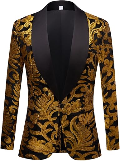 gold sequin blazer jacket