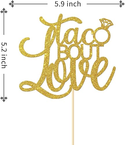 Miniatura 4 de Taco Bout Love Cake Topper, fiesta mexicana estilo despedida de solterasuministros de fiesta temática de compromiso, despedida de soltera,