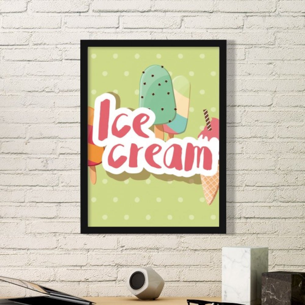 Cadre photo bois noir peinture popsicle doux vert idée cadeau unique