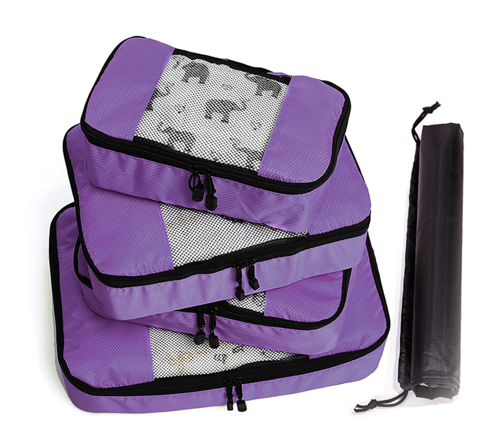 Organizzatori di Bagagli da Viaggio ispessiti con cubetti di imballaggio con Buste di Compressione per Borse per Scarpe Impermeabili.,Viola