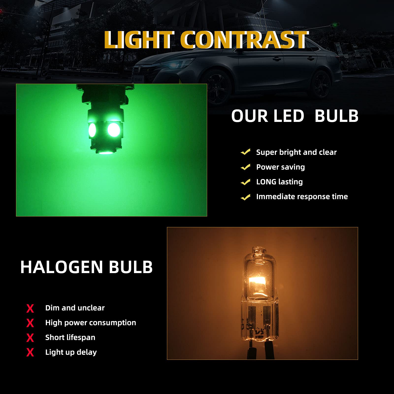 100X T10 20 SMD 1210 LED White Super Bright Car Light Bulb 194,168,2825 W5W A029 Find new online