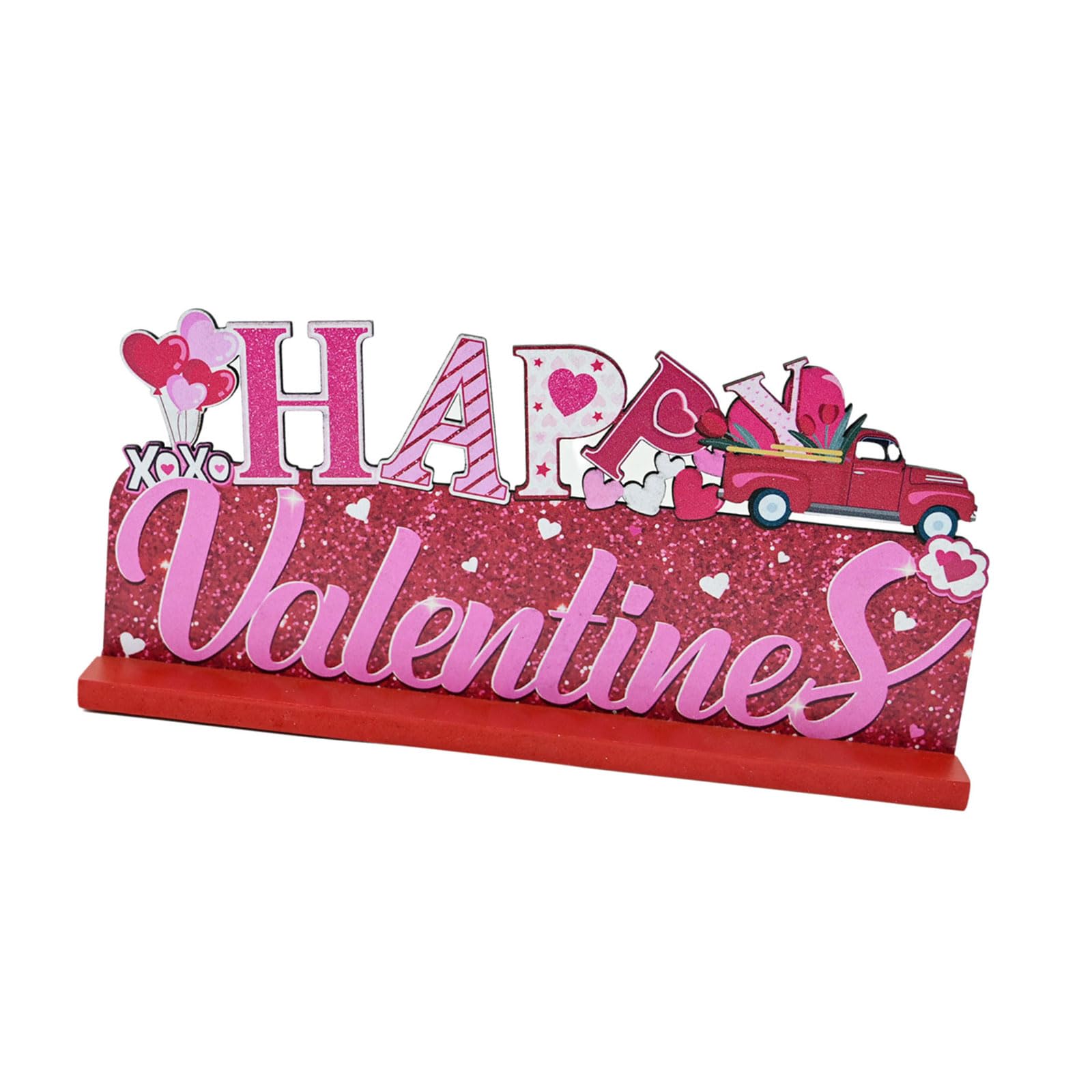Buxuaaaa Wood Decorative Sign Wedding Desktop Cutout Table Ornament Sweet Valentine Day Tabletop Decoration Wood Sculpture