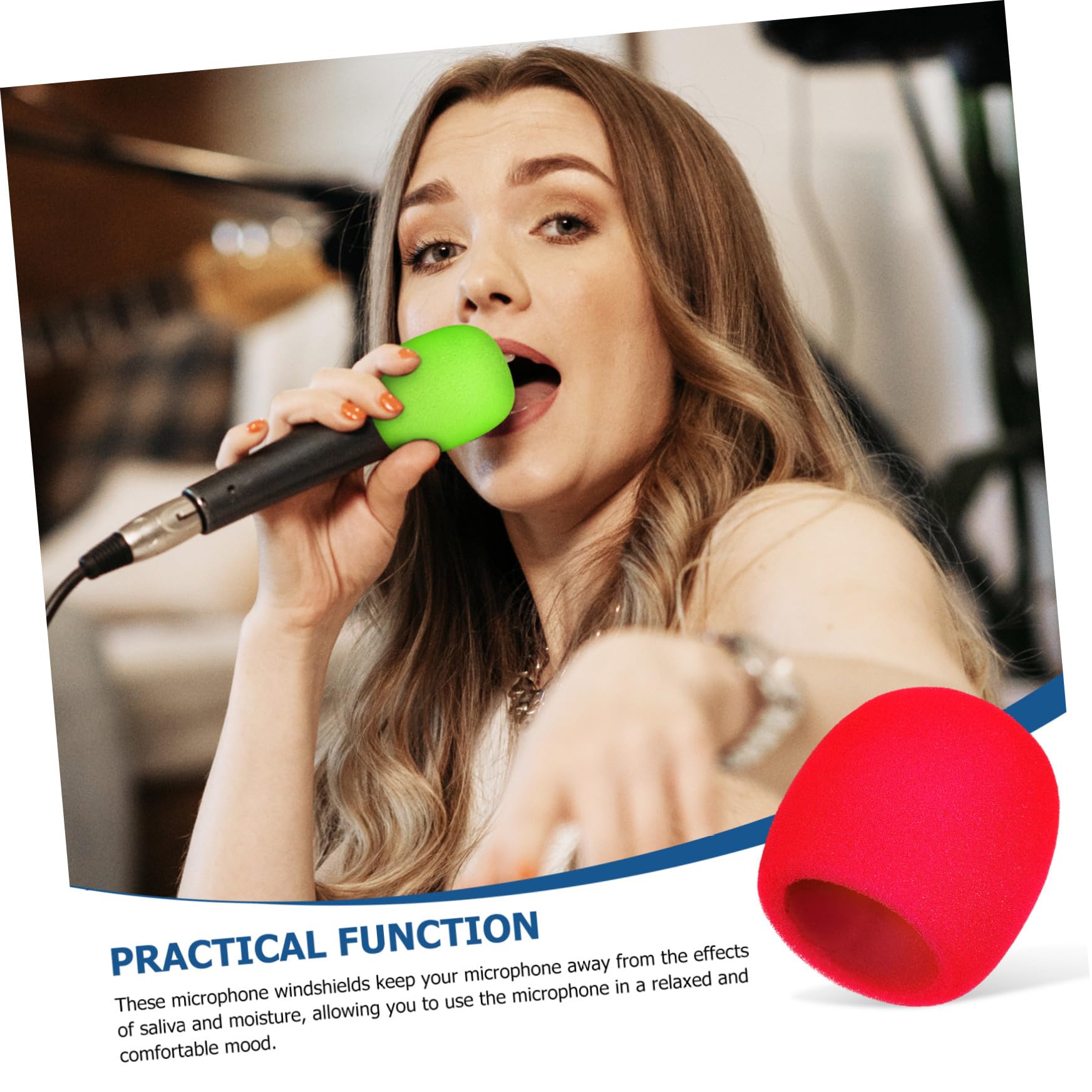 Bonnette Microphone en Mousse Épaisse 10 Pièces pour Micro Ktv