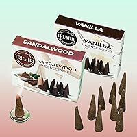 Vista 16 de TRUMIRI Incense Cones - Combo Pack of 20 Cone Incense - 10 Nag Champa + 10 Palo Santo - Insence Cones - Incense Cones Scented - Cone Incense Scents