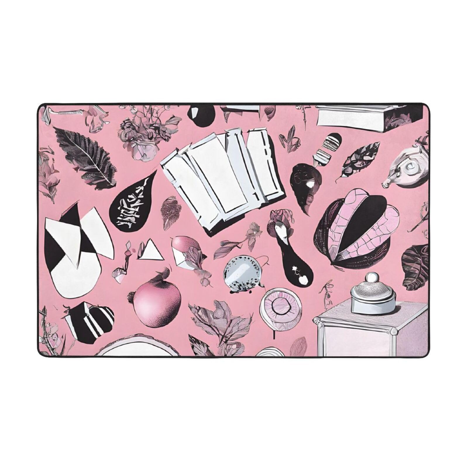 Tapis de bureau moderne blanc haute densité au toucher soyeux et design épuré