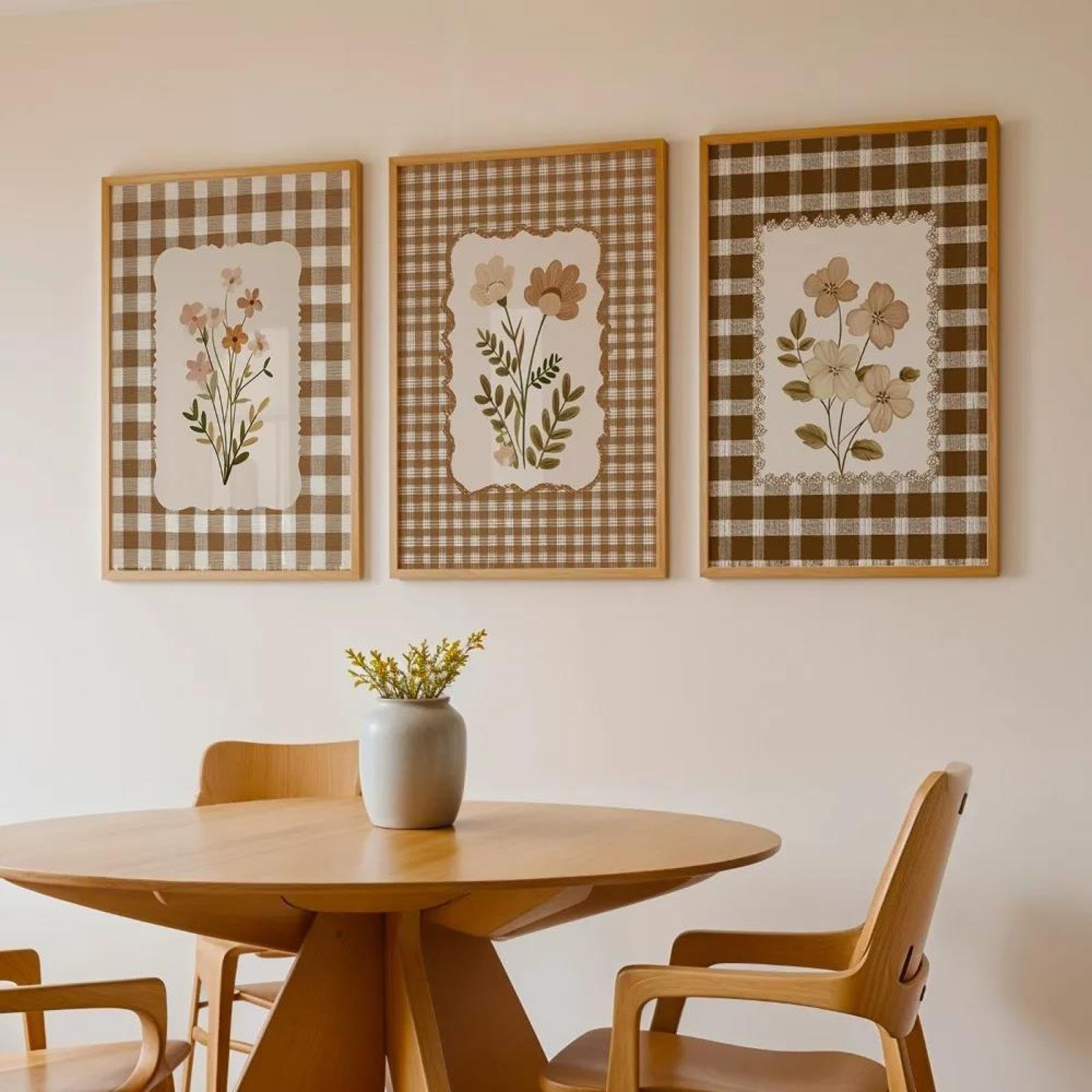 Lienzos con estampado floral a cuadros para un pasillo elegante 8
