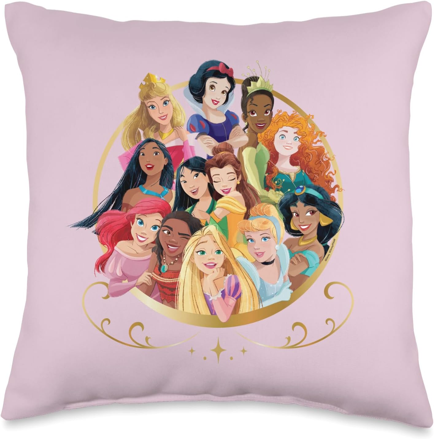 Disney Princess Royal Friends Group Throw Pillow