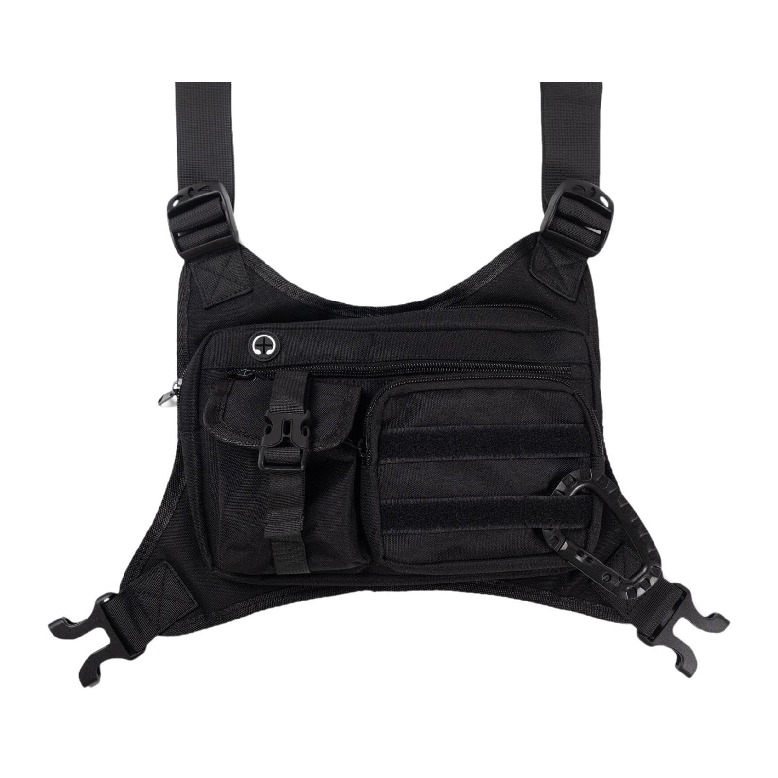 styleheaven Men Women Chest Rig Bag Adjustable Strap Front Pack Pouch for Cycling Travel-picture-12