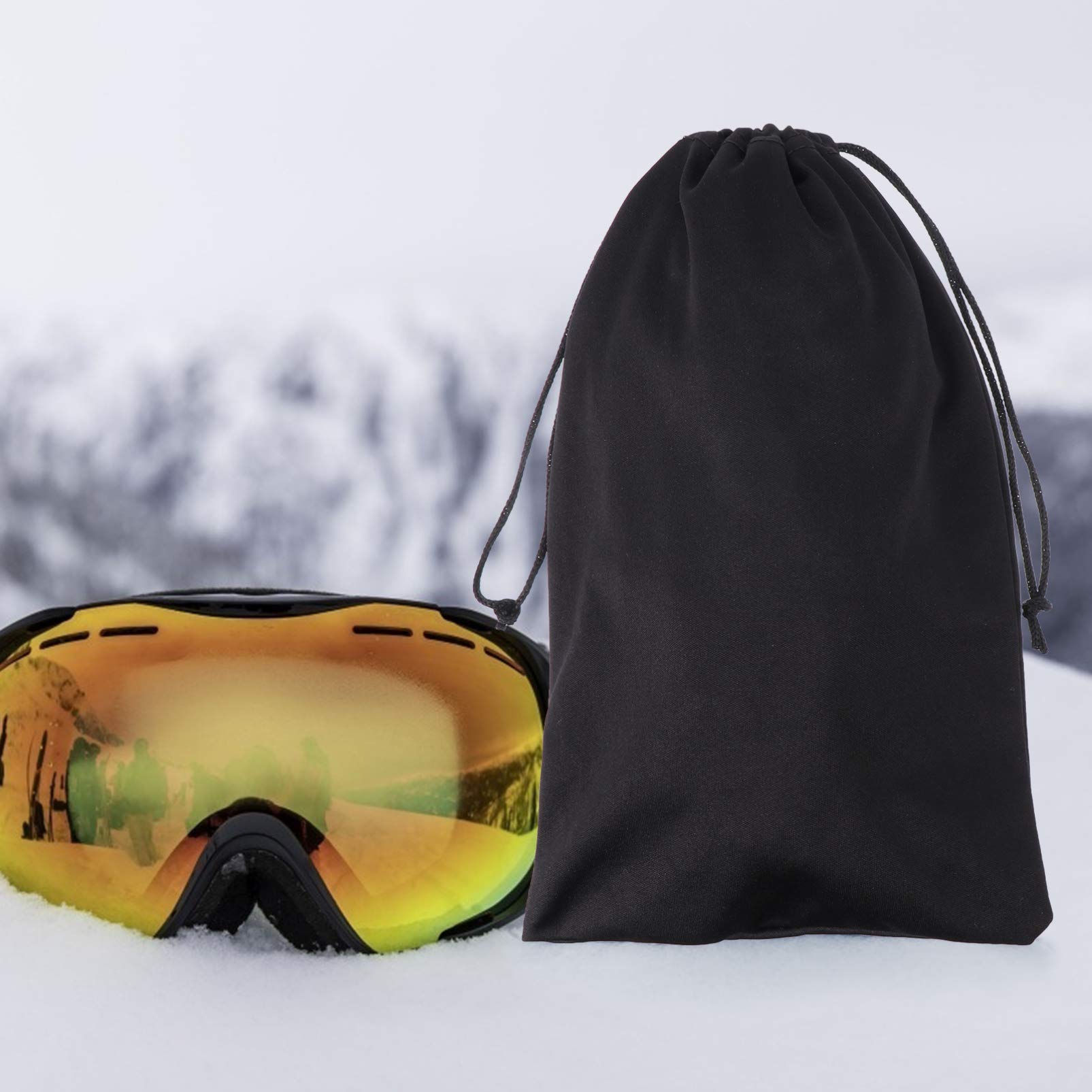 Toddmomy Lot de 10 pour Lunettes De Ski Grand Étui De Rangement Résistant Aux Rayures Cordon Réglable pour Ski Neige Et Objectifs D'appareil Photo 10 Pièces X 10