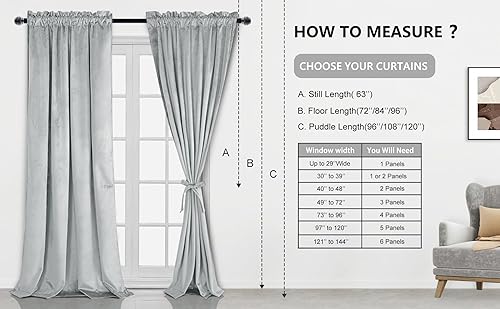 Miniatura 63 de Cortinas de terciopelo JIUZHEN, cortinas opacas suaves de terciopelo retro para dormitorio, cortinas elegantes con reducción de ruido y Rosa