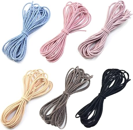 Amazon Co Jp Yuzhiye ヘアゴム ロングゴム 太さ2 8 ヘアアクセサリー 髪ゴム ハンドメイド 手作り 材料 手芸 6色セット 黒 ピンク 茶色 ブルー 12m ホビー