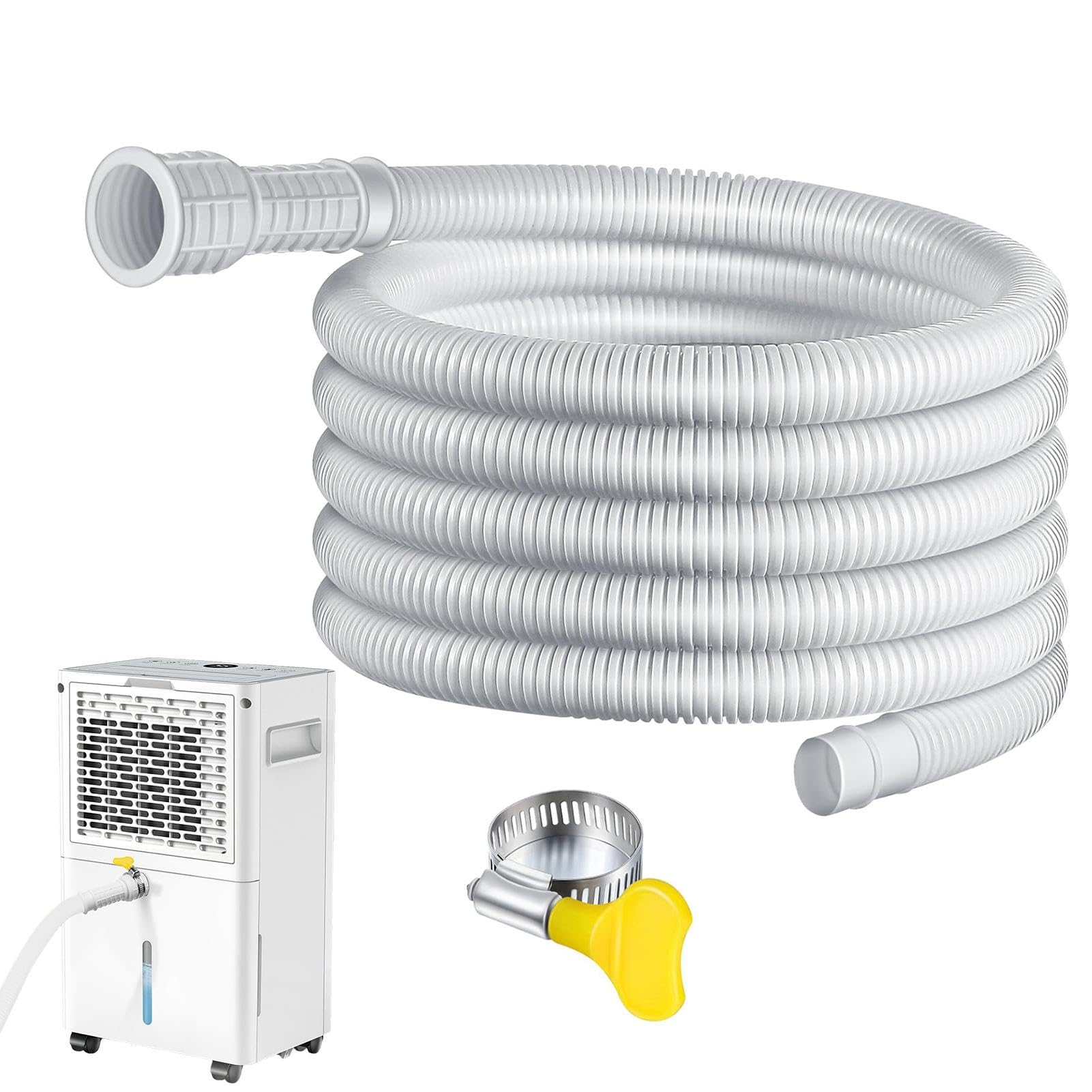 ホワイト ポータブル除湿機 排水ホース付き Amazon.co.jp: 除湿機排水ホース | エアコン排水ホース | 排水