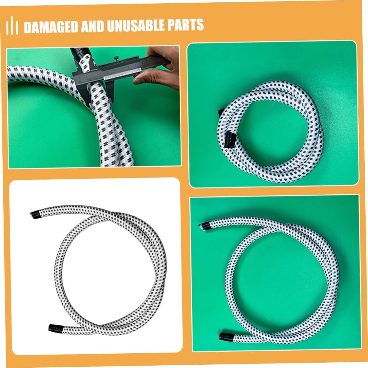 Zerodeko Robust Heat-resistant Steam Hose for Garment Steamer Pvc Nylon Construction Design for Easy Use Replacement Accessory for Steam Irons and Steamers