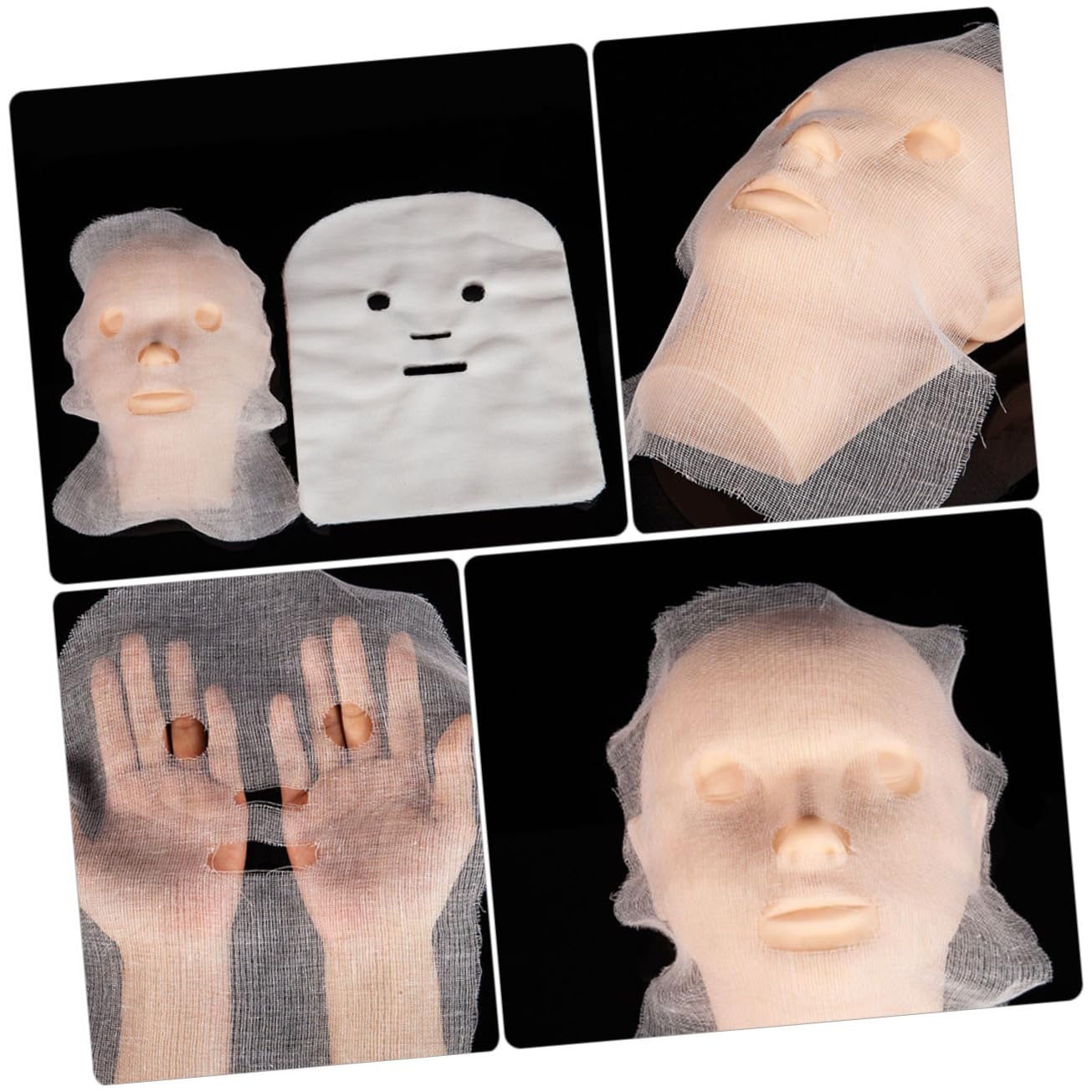 Healeved 300stücke Gesichtsmaske Gauze Facial Maskenblätter Für -behandlungen Und Hautpflege Für Spa-anwendungen Maximierung Effektivität Von Cremes