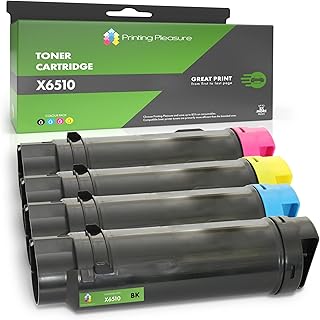 Printing Pleasure 6510 Replacement for Xerox 6515 Toner Cartridge Compatible with Xerox Phaser 6510 6510DN 6510N 6510DNI WorkCentre 6515 6515N 6515DN 6515DNI 6515NW 1 SET Black Cyan Magenta Yellow