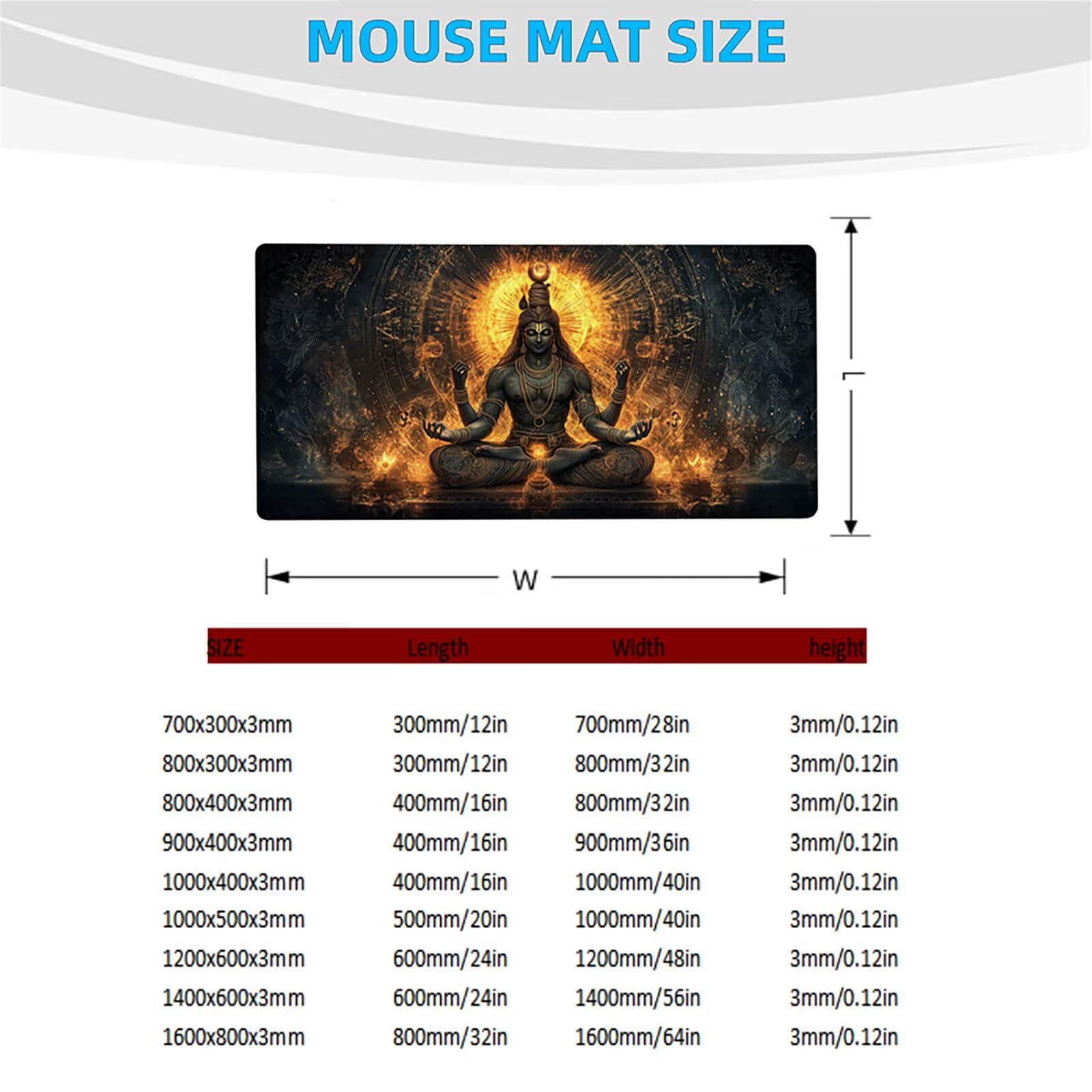 Podkładka pod mysz xxl Indie, podkładka pod mysz na biurko 1200x600x3 mm, mit myszki z antypoślizgową gumową podstawą, podkładka pod mysz improve szybkość i dokładność do bezprzewodowej klawiatury i