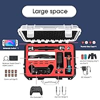 Vista 2 de RQUOIRE Carrying Case for Nintendo Switch Travel Case ,Professional Deluxe Waterproof Case Soft Lining Hard Case for Nintendo Switch OLED
