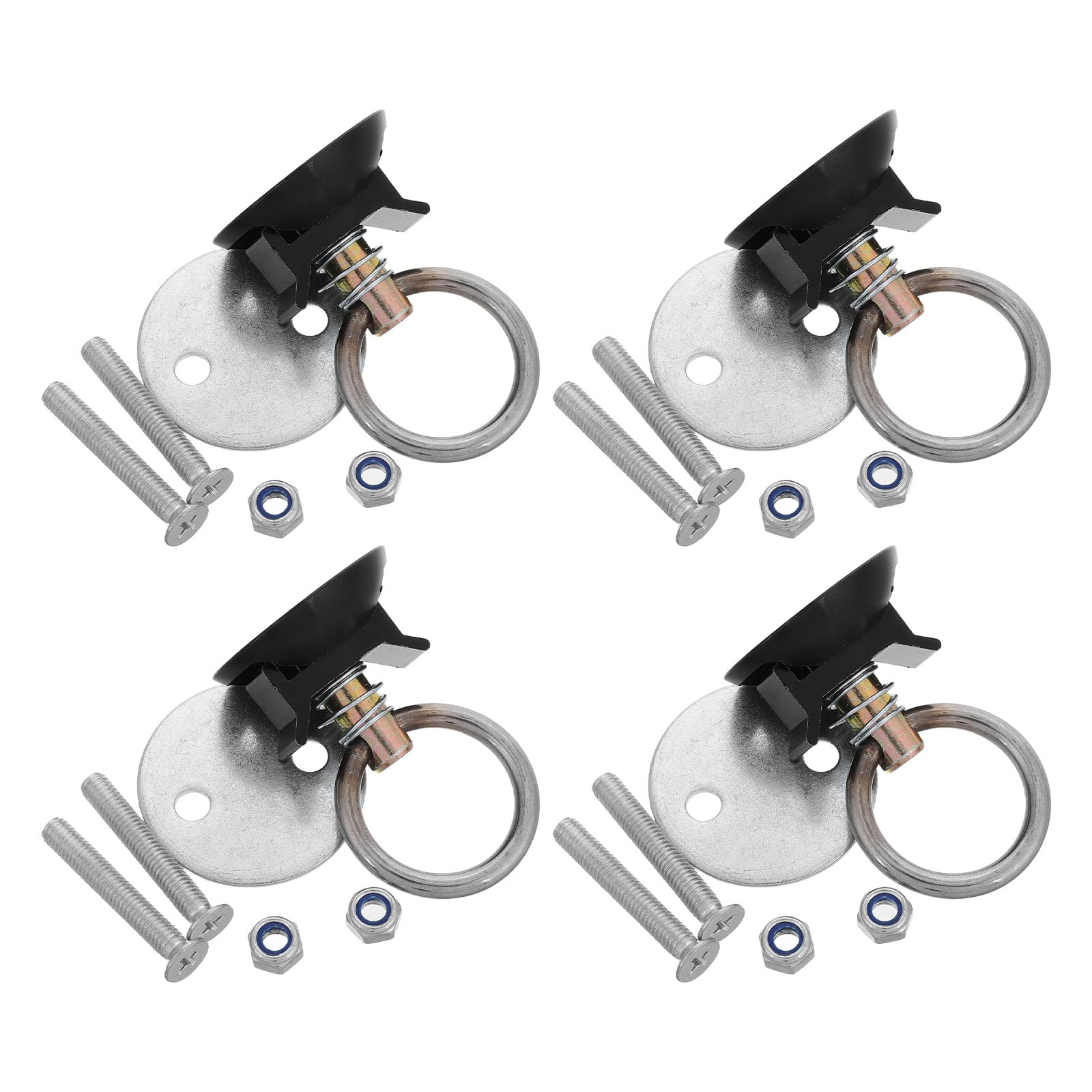 Homoyoyo Kit de Anclaje de Amarre con Perno y Punto de Anclaje Redondo en Aluminio y Acero Inoxidable para Asegurar Carga en Maleteros de Automóviles con Liberación Rápida