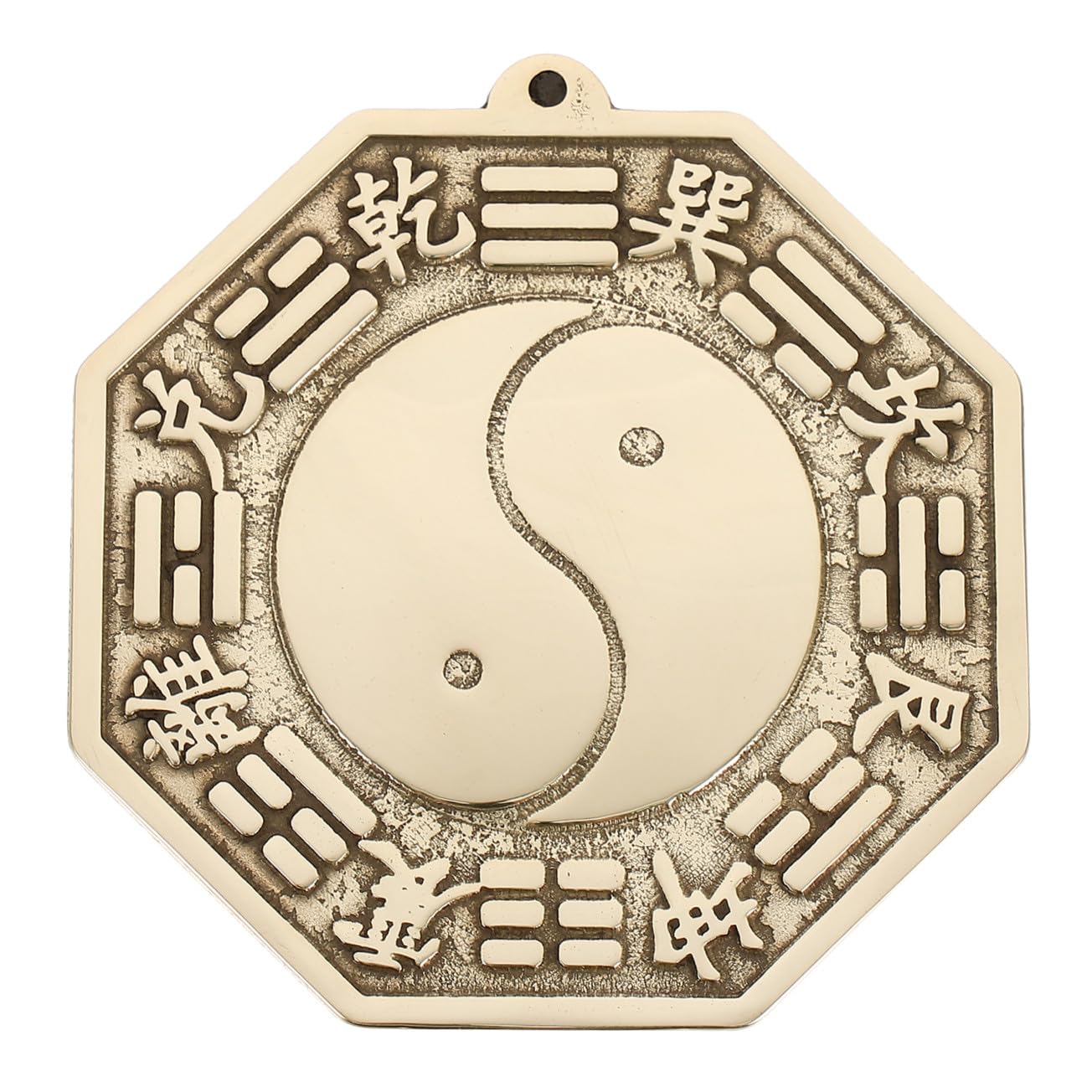 BESPORTBLE Chinese Bagua Wall Mirror Brass Wall Mirror Wall Art Hanging Decors for Bathroom Living Room Bedroom 8