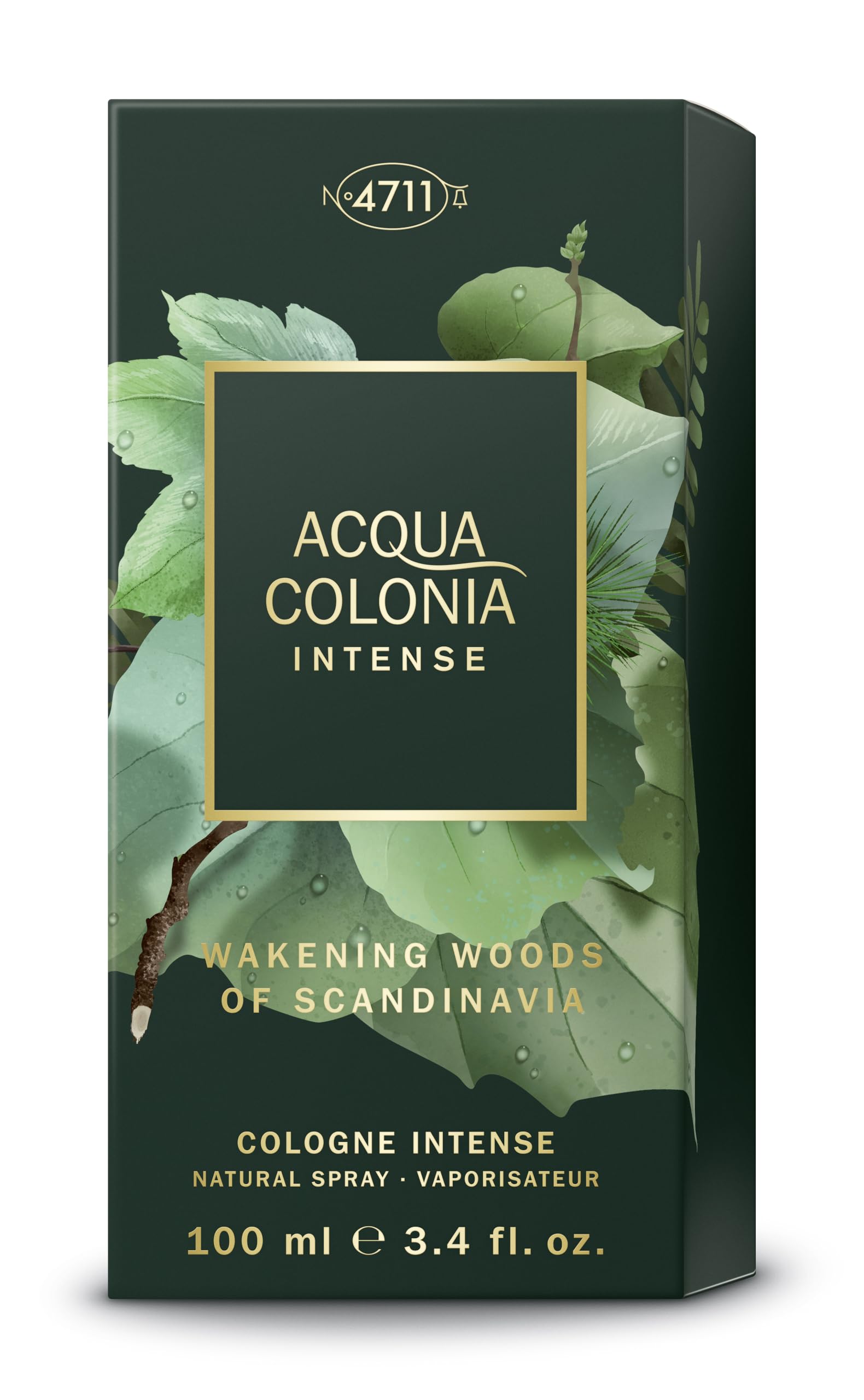 4711 Acqua Colonia® Intense Wakening Woods of Scandinavia | Eau de Cologne - aromatisch-holzig - Wellness für die Sinne | 100ml Natural Spray