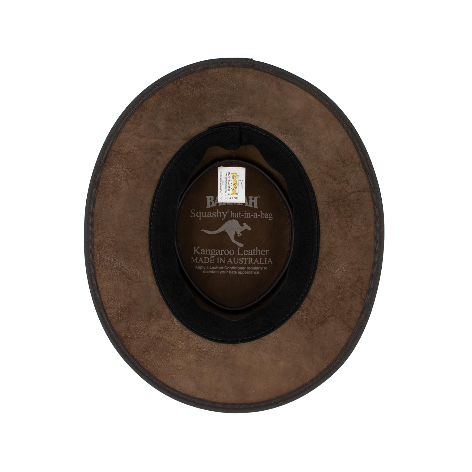 Barmah Sombrero Squashy Sundowner Kangaroo Hombre - Made in Australia Stockman Outdoor Canguro con Banda de Piel, Ribete Verano/Invierno Primavera Verano Otoño Invierno