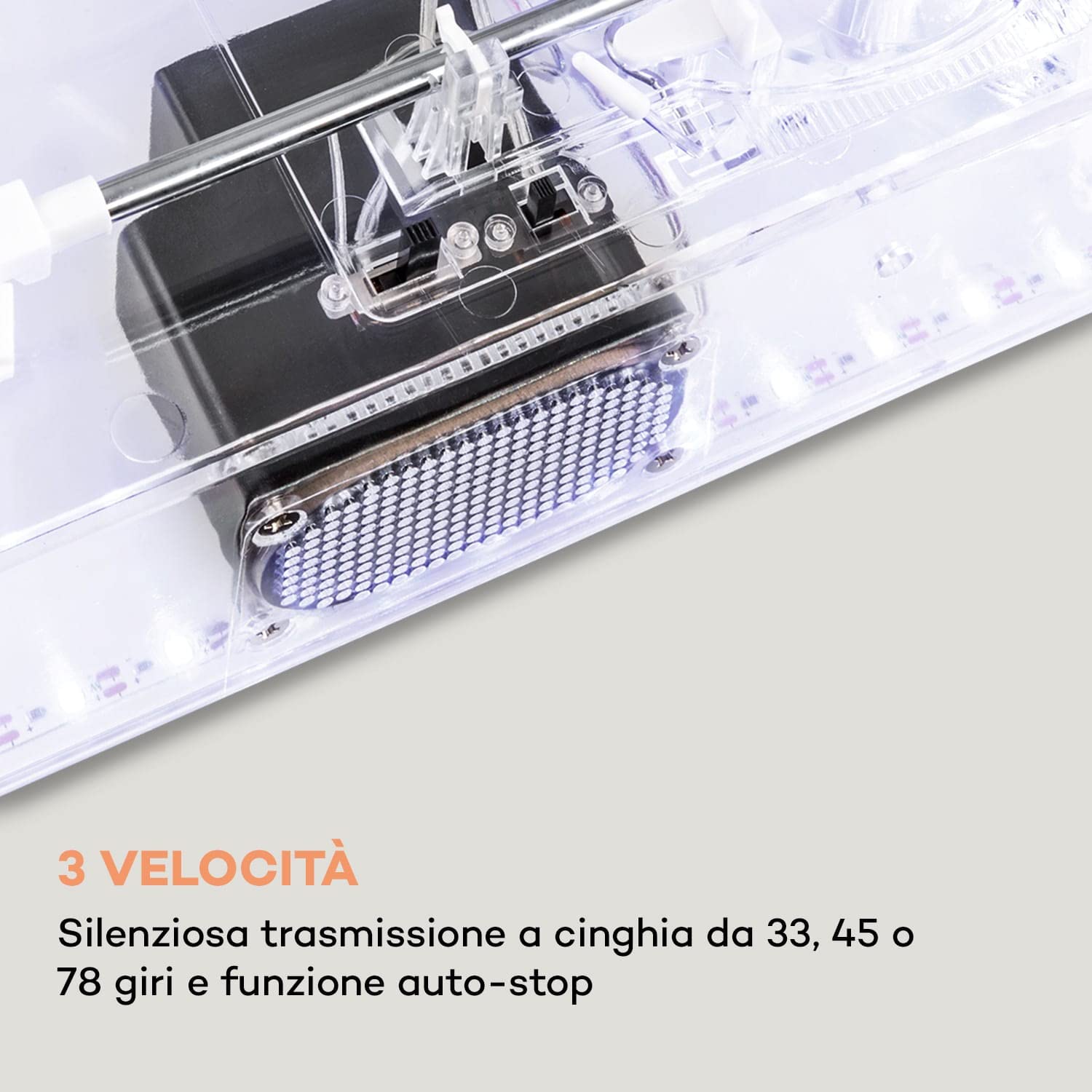 Auna ClearTech - Giradischi, giradischi per vinili con altoparlante stereo, 33/45/78 giri, giradischi Bluetooth