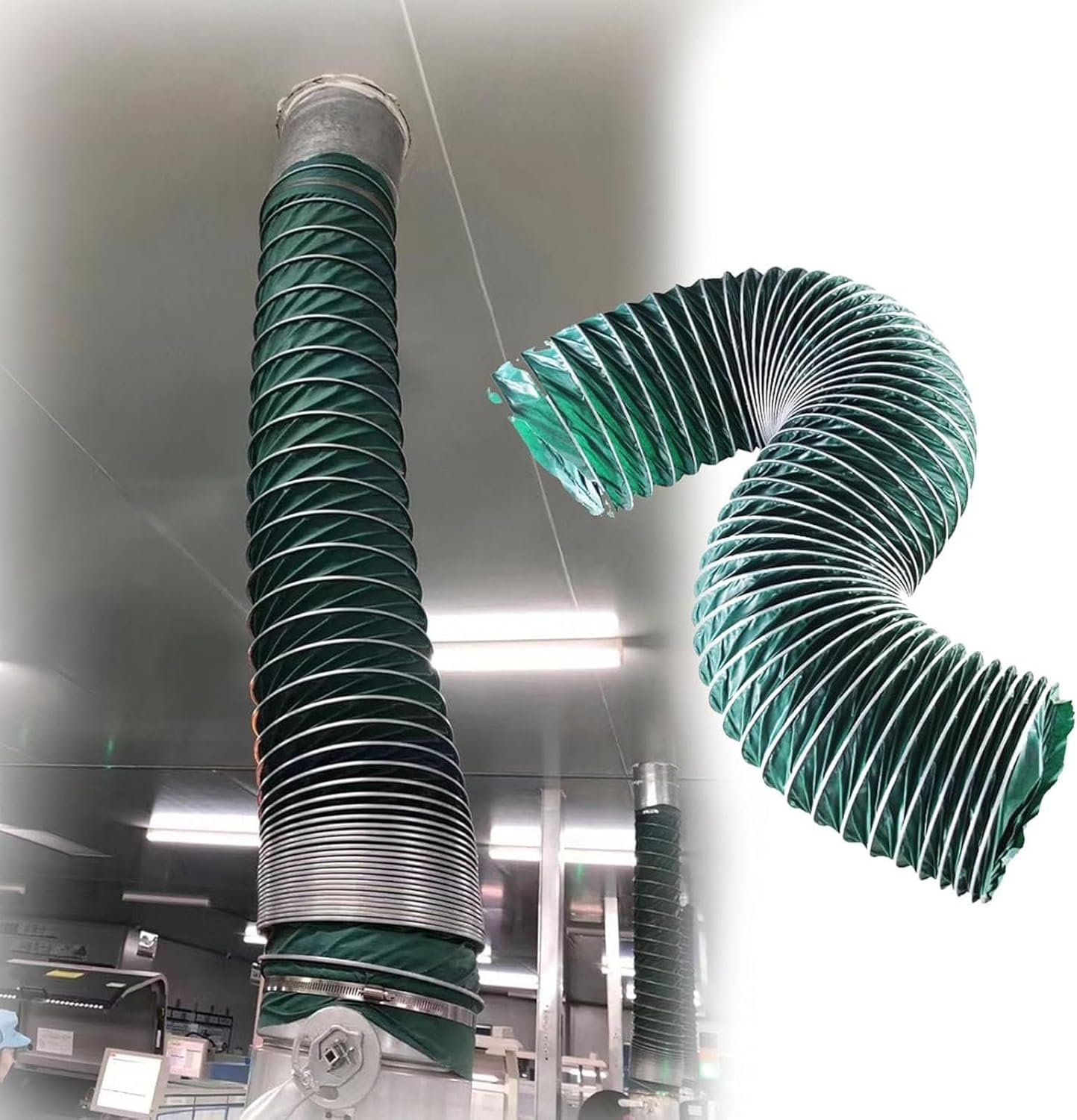 Flame Retardant and High Temperature Resistant Industrial Ventilation Hose, Indoor & Outdoor Universal Air Duct Induction Intake Pipe Hose, Dia 4 5 6 in Duct Hosing(4''/102mm,12ft/3.6m)